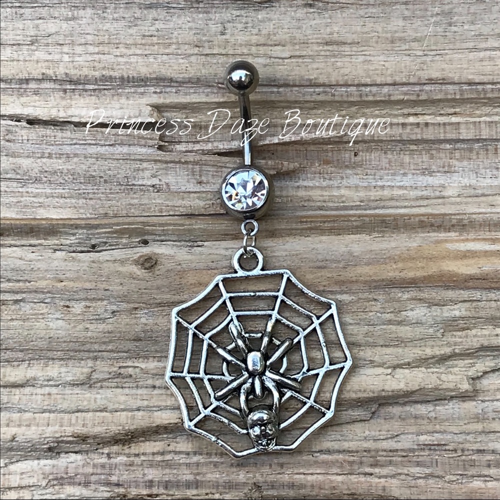 Cool Spider‎ Web Belly Button Ring